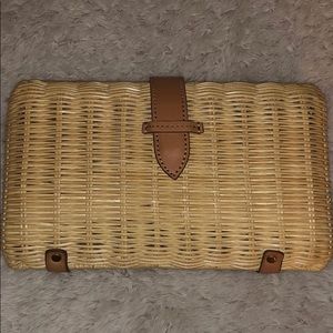 J. Crew Wicker Clutch